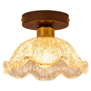 中古风法式走廊灯过道灯花朵玄关复古中式衣帽间灯阳台入户吸顶灯