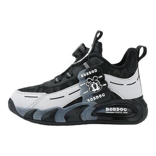 巴布豆男童鞋子冬季加绒二棉鞋2025秋冬新款中大童保暖儿童运动鞋