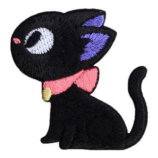 羽绒服破洞修补贴自粘免缝衣服裤子补洞布贴可爱猫咪刺绣补丁贴