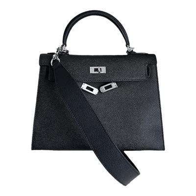 宽肩带凯莉包女大容量手提斜跨包