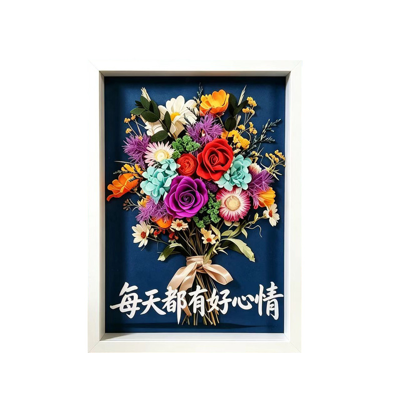 云南真干花永生花束成品相框装饰画摆件闺蜜生日乔迁开业高级礼物