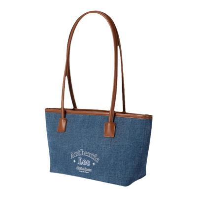 Lee官方经典牛仔托特包菜篮子包
