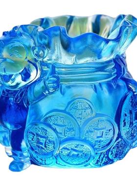 琉璃笔筒十二生肖办公室桌面