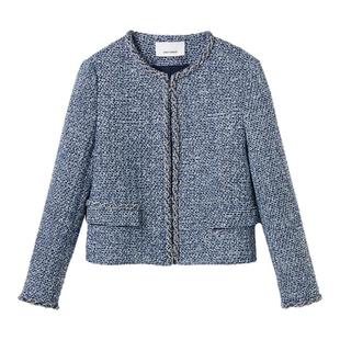 朗姿法式复古小香风高智短款正肩设计感外套上衣2025春季新款女