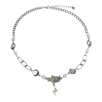 天气云朵闪电项链男女