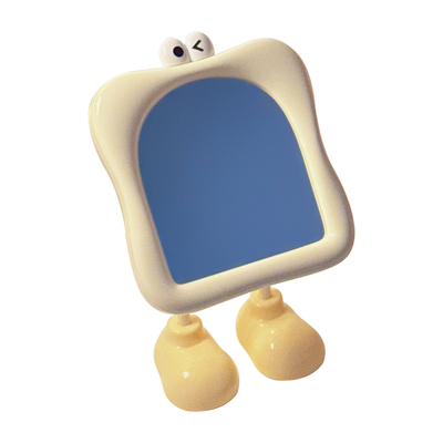 可爱桌面可立便携化妆镜