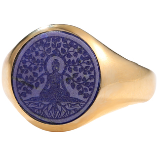 彩宝雕刻图案图章戒指18K黄金彩金铂金玉髓玛瑙绿松石男女戒定制