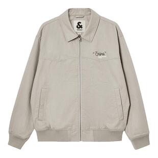 杰克琼斯男装夹克 外套春季仿蜡染水洗宽松翻领教练上装男款春