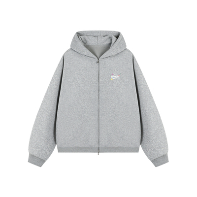 lemanism美式潮流纯色开衫连帽卫衣男款2026春季新款情侣款外套女