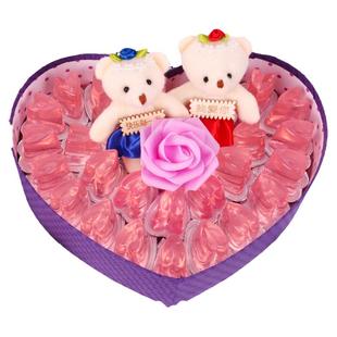 喜之郎果冻布丁水晶之恋心型礼盒装创意送女友生日新年情人节礼物