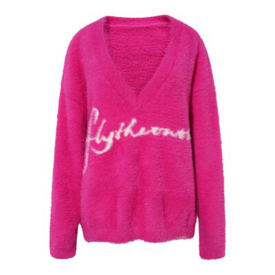 FTT天鹅颈仿水貂毛毛衣女款冬季