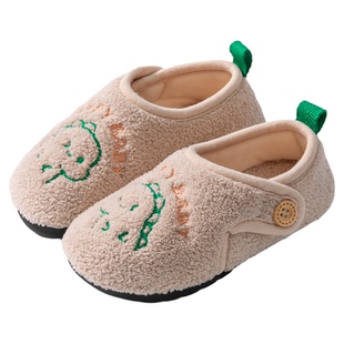 宝宝棉拖鞋包跟秋冬男童室内地板棉鞋女童幼儿儿童拖鞋小孩家居鞋