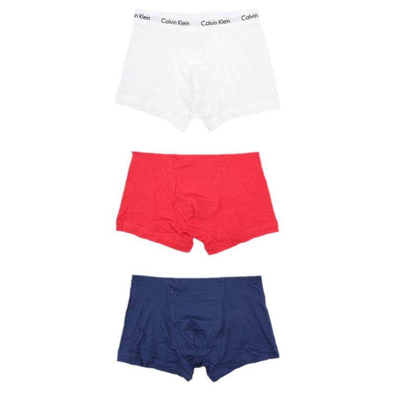 Calvin Klein/凯文克莱CK 3件装男士舒适平角四角内裤 U2662G