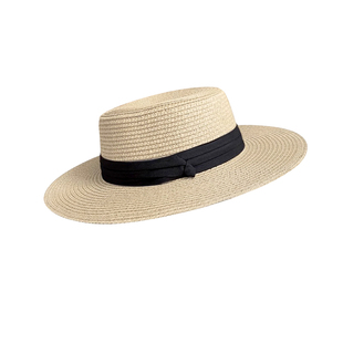 大头围草帽老钱风法式平顶度假风大帽檐防晒帽遮阳高级感轻奢大码