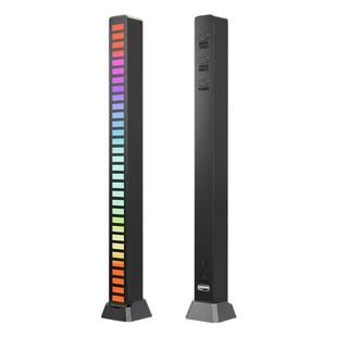 汽车车载拾音器声控RGB节奏灯车载音响跳动车内音频led音乐氛围灯