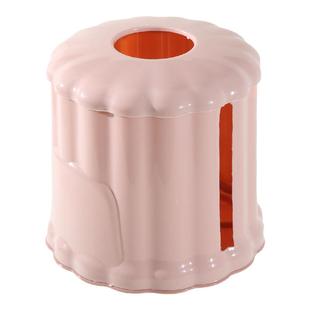 创意纸巾盒北欧茶几抽纸盒塑料餐厅圆形卷纸筒桌面客厅家用卷纸盒