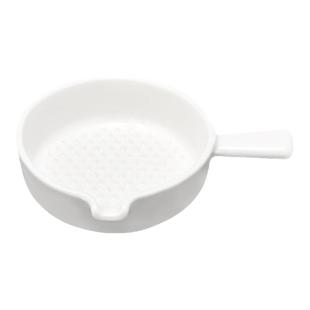 陶瓷蘸料碟火锅饺子调料碟吃蟹专用家用姜蒜研磨倒料二合一盘子