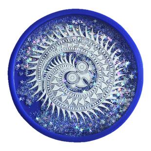 贵州苗族非遗蜡染文创龙纹流沙杯垫旅游伴手礼物特色纪念品隔热垫