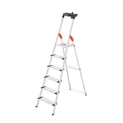 利快德国进口家用三层梯加厚铝合金宽踏板轻便多功能折叠梯人字梯