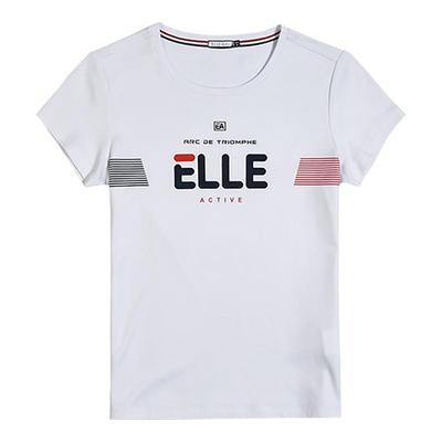 ELLEActive休闲字母短袖白T恤