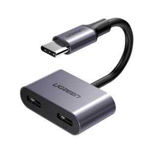 绿联ipad转换器听歌充电二合一typec耳机转接头转换器安卓充电听歌适用于iPhone15ipadpro手机mate60/p60平板