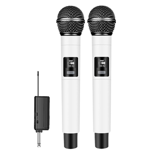 万能话筒一拖二wireless microphone防啸叫家用k歌户外舞台麦克风