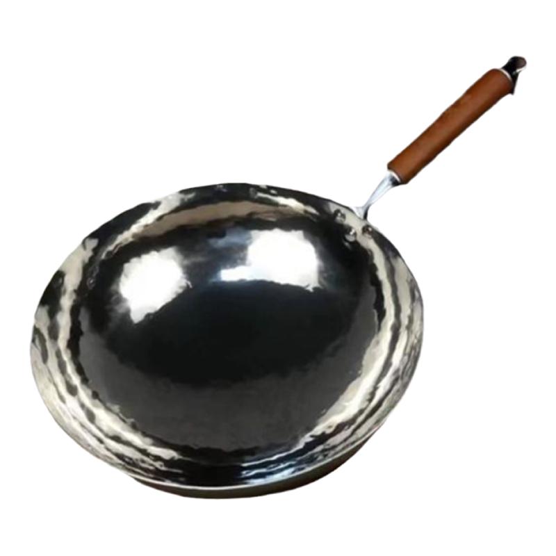 章丘钛锅纯钛炒锅无涂层物理不粘锅纯钛超轻炒菜锅免费开锅