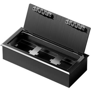 国际电工不锈钢地面插座开启式翻盖式86面板地板插网络电话地插座