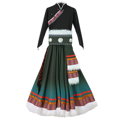 民族风藏族舞蹈演出服装2024