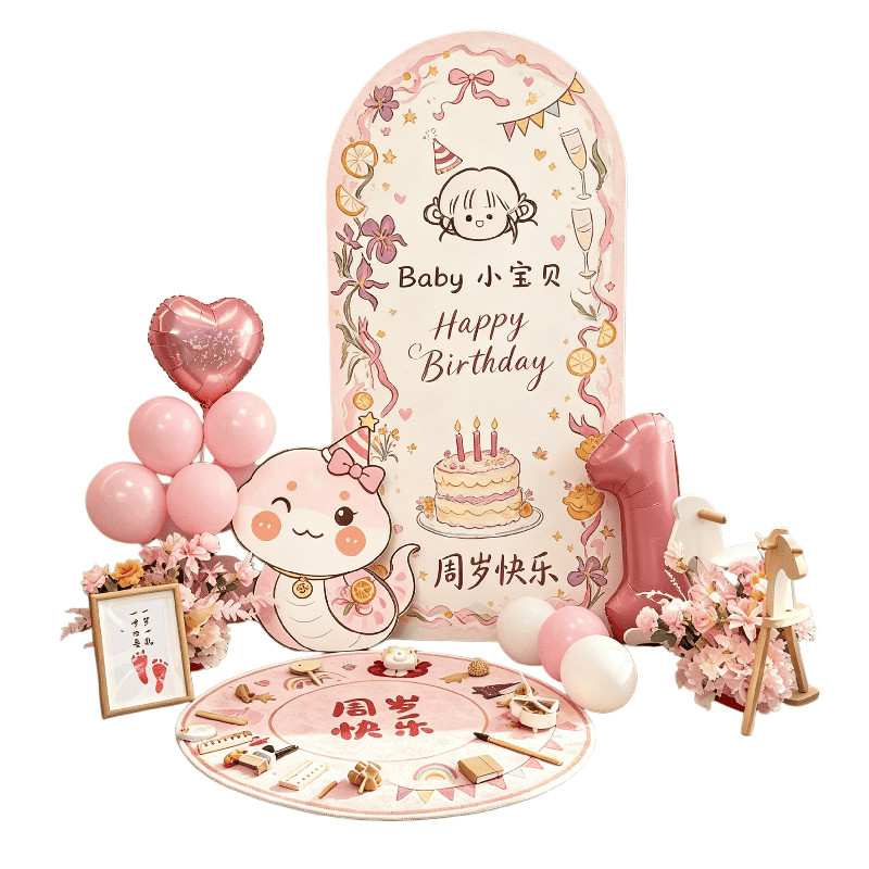 儿童生日布置装饰背景墙kt板定制