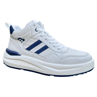 男鞋秋冬款2025新款中高帮运动休闲鞋男轻质厚底增高头层牛皮潮鞋