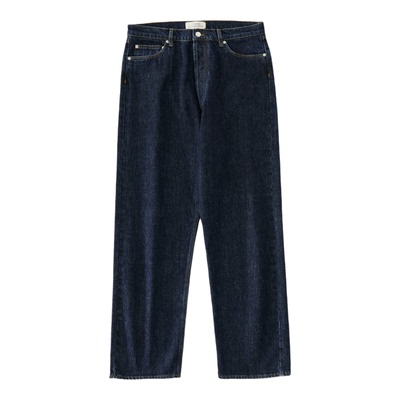 轻度水洗柔软宽松牛仔长裤