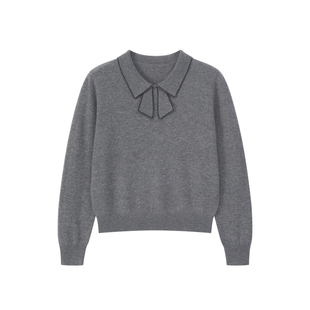 艾文文IRIS伯克利2026新款秋冬女装100绵羊毛减龄显瘦上衣针织衫