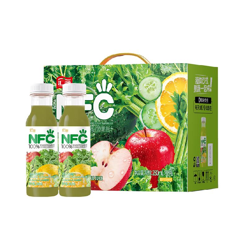 汇源100%NFC混合果蔬汁280ml*8瓶鲜榨纯果汁整箱