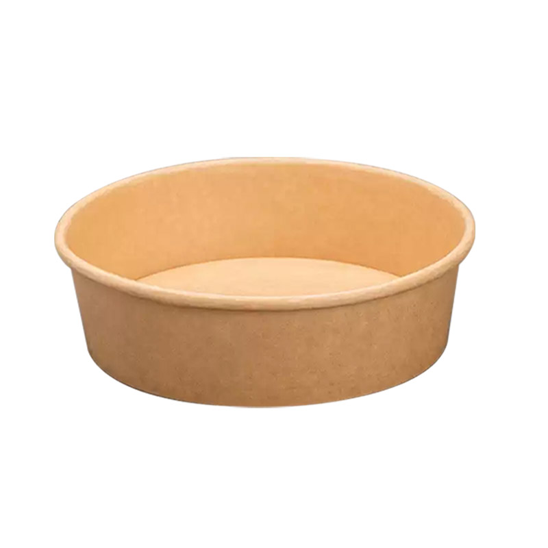 一次性饭碗打包快餐盒圆形食品级牛皮纸野餐水果火鸡泡面外卖商用