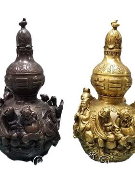 纯铜镇宅居家办公室风水八仙葫芦