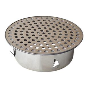 天台内插地漏75不锈钢防鼠透气帽110PVC排水管过滤网地漏圆形304