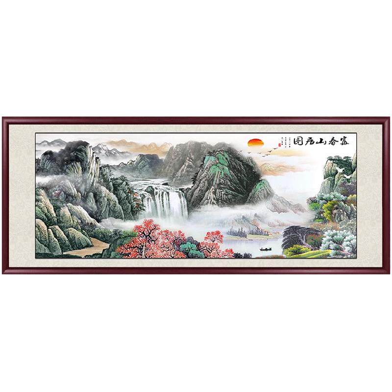 富春山居图国画山水画实木装饰画