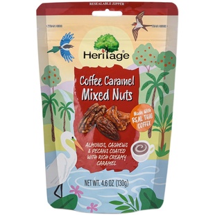 泰国进口heritage咖啡焦糖味混合坚果130g