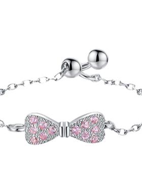 纯银微镶蝴蝶结戒指ins韩版女