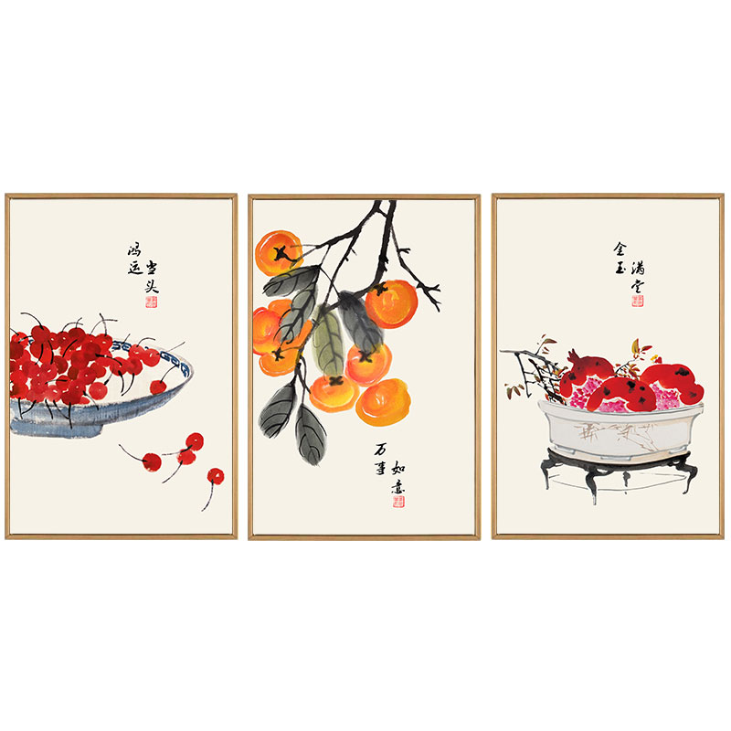 新中式风静物茶室民宿餐厅装饰画