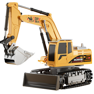 合金多功能遥控挖掘机玩具车男孩子工程车仿真挖土机儿童电动挖机