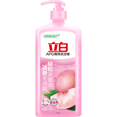 立白APG薄荷洗洁精1kg家用实惠不伤手厨房去重油洗碗洗涤去污