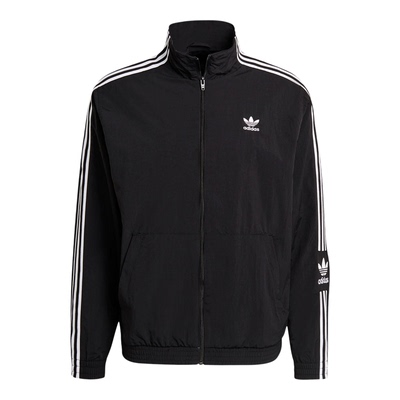 阿迪男子立领休闲运动夹克