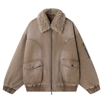 BJHG复古做旧工装棉服男款秋季