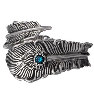 【新年礼物】ZOCALO凤凰の羽 女士925纯银饰品蓝钻凤羽活圈戒指