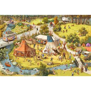 猫的天空之城1000片拼图出发去郊游成人版益智解压一千片相框玩具