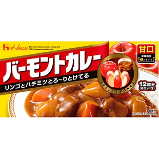 日本好侍咖喱块 苹果粉甘口进口儿童咖喱酱原味蜂蜜调料家用