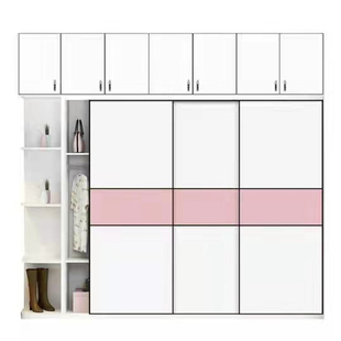 定制推拉门衣柜门定做北欧现代简约实木耐磨滑移门卧室壁橱衣柜门