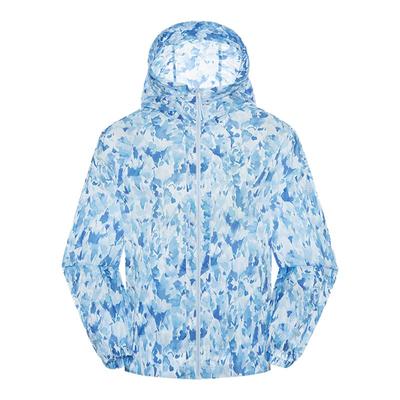 乐飞叶户外凉感轻量印花风衣女